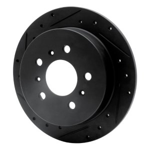 Buick Allure Brake Rotor (1) - Rear Left - R1 Concepts - Drilled & Slotted - Black - `06-`10